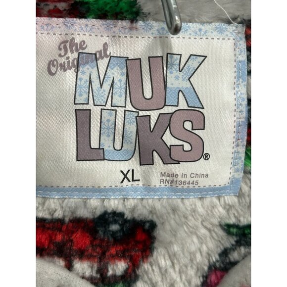 Muk Luks Waffle Knit Christmas Trucks Pajama Set SZ Extra Large - Picture 7 of 13